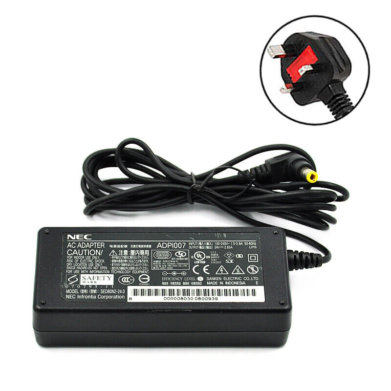 *Brand NEW*NEC 24V 2.65A AC Adapter SED80N2-24.0 For Fujitsu ScanSnap S1500 S1500M POWER Supply